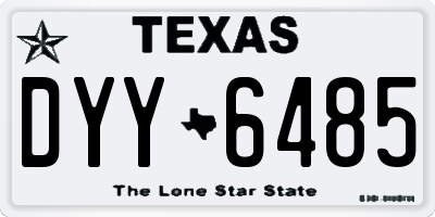 TX license plate DYY6485