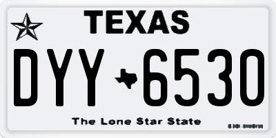 TX license plate DYY6530