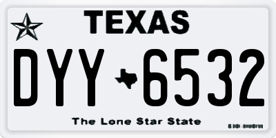 TX license plate DYY6532