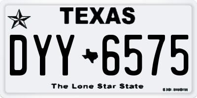 TX license plate DYY6575