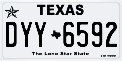TX license plate DYY6592