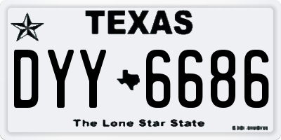 TX license plate DYY6686