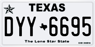 TX license plate DYY6695