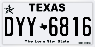 TX license plate DYY6816