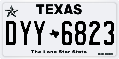 TX license plate DYY6823