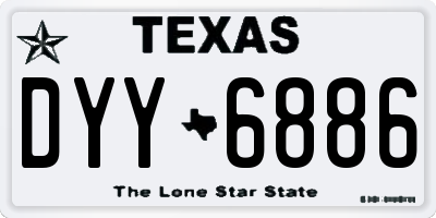 TX license plate DYY6886