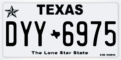 TX license plate DYY6975
