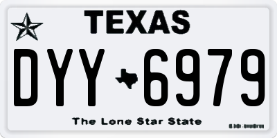 TX license plate DYY6979