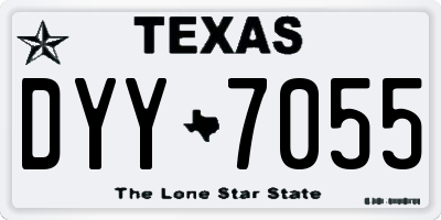 TX license plate DYY7055