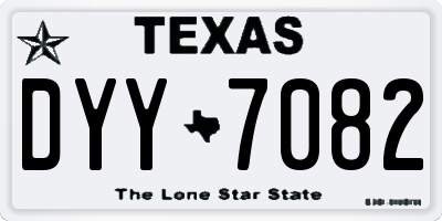 TX license plate DYY7082