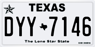 TX license plate DYY7146