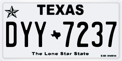 TX license plate DYY7237