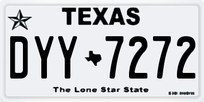 TX license plate DYY7272