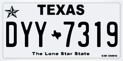TX license plate DYY7319