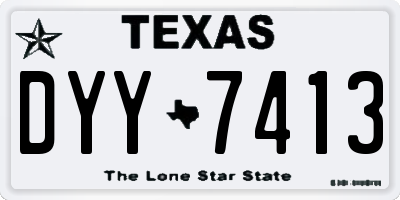 TX license plate DYY7413