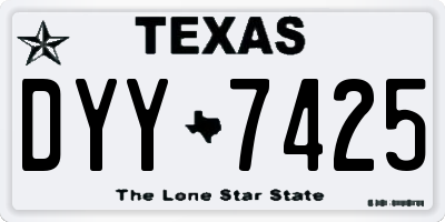 TX license plate DYY7425