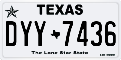 TX license plate DYY7436
