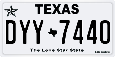 TX license plate DYY7440
