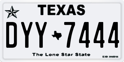 TX license plate DYY7444