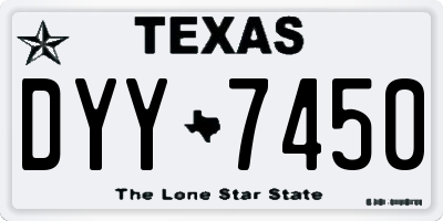 TX license plate DYY7450