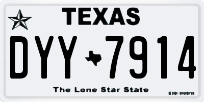 TX license plate DYY7914