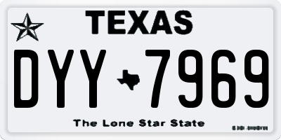 TX license plate DYY7969