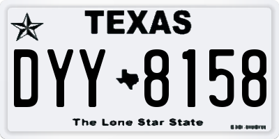TX license plate DYY8158