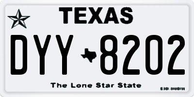 TX license plate DYY8202