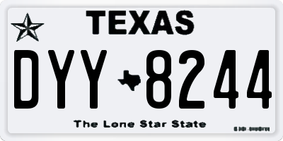 TX license plate DYY8244
