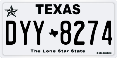 TX license plate DYY8274