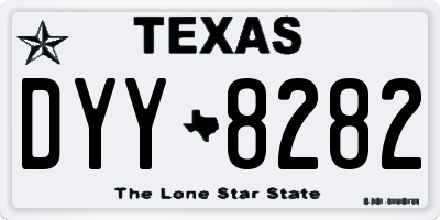 TX license plate DYY8282