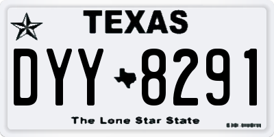 TX license plate DYY8291