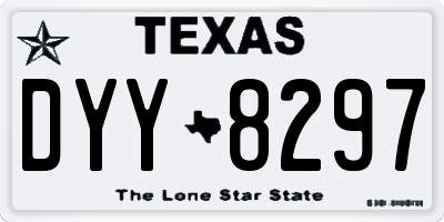 TX license plate DYY8297