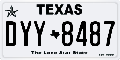 TX license plate DYY8487