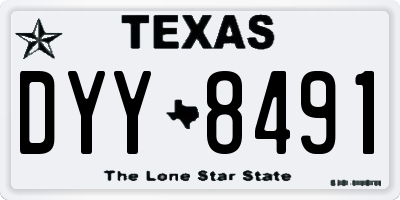 TX license plate DYY8491