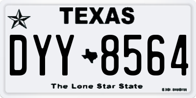 TX license plate DYY8564