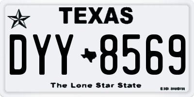 TX license plate DYY8569