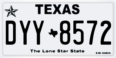 TX license plate DYY8572