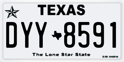 TX license plate DYY8591