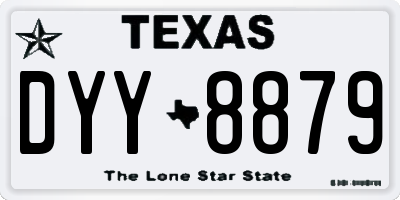 TX license plate DYY8879