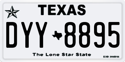 TX license plate DYY8895