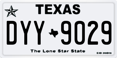 TX license plate DYY9029
