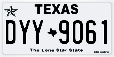 TX license plate DYY9061