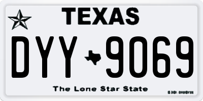 TX license plate DYY9069