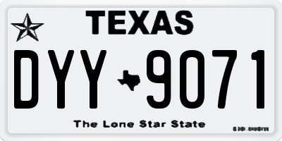 TX license plate DYY9071