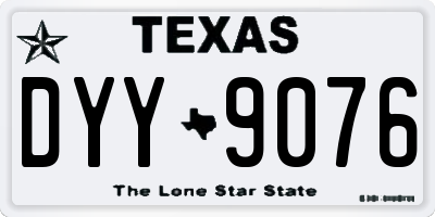 TX license plate DYY9076
