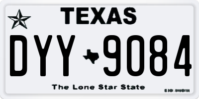 TX license plate DYY9084