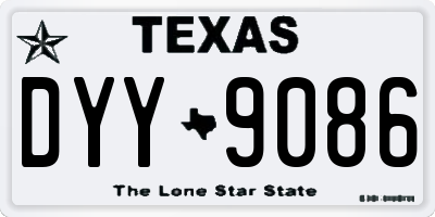 TX license plate DYY9086