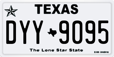 TX license plate DYY9095