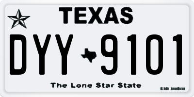 TX license plate DYY9101